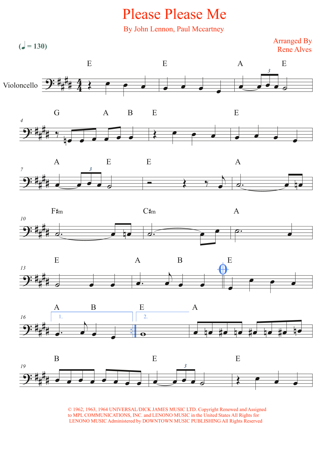 Please Please Me (arr. Rene Alves)
