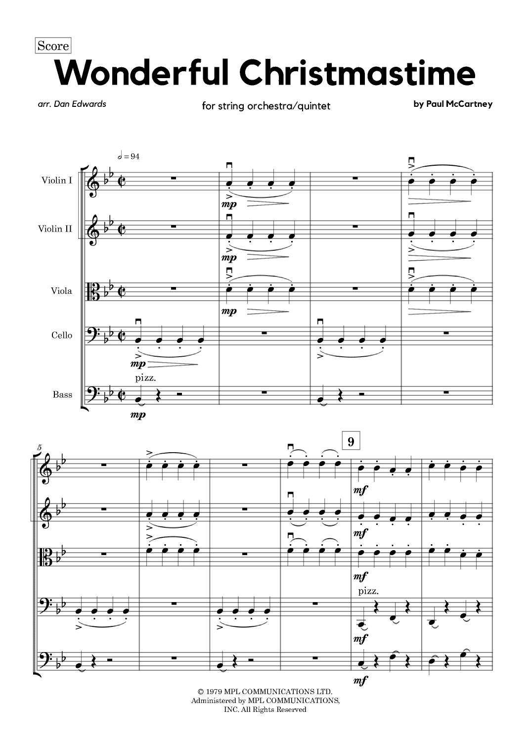 Wonderful Christmastime (arr. Dan Edwards)
