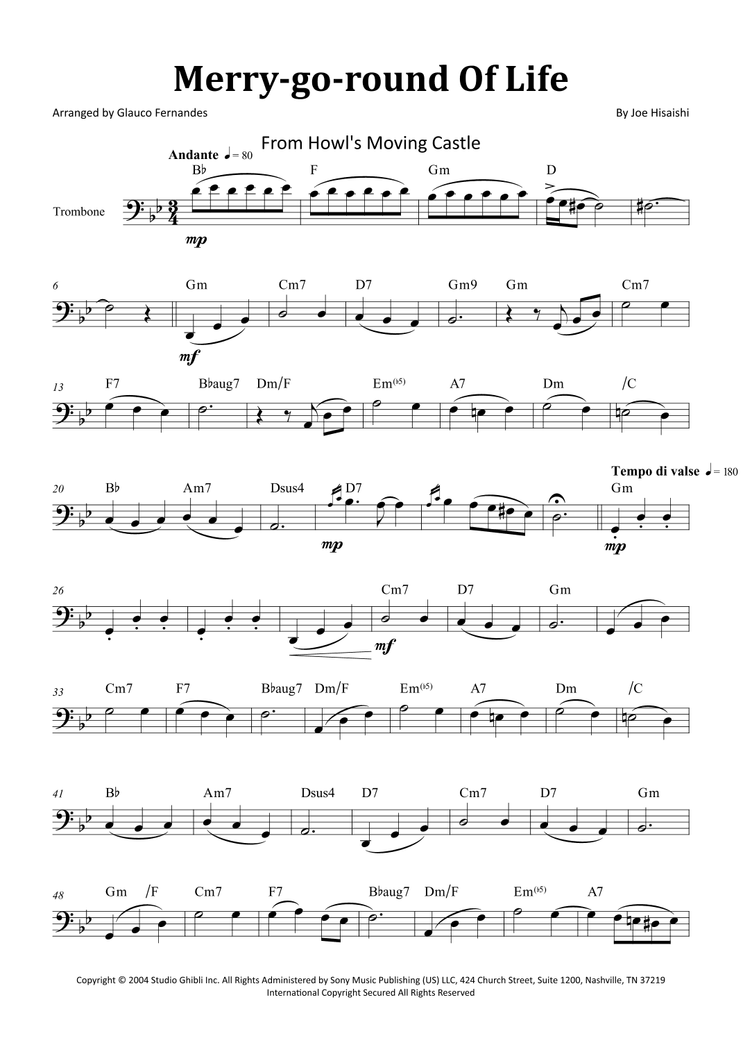 Merry-go-round Of Life (arr. Glauco Fernandes)