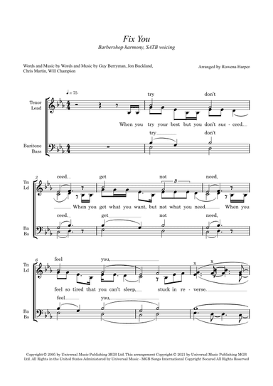 Fix You (arr. Rowena Harper)