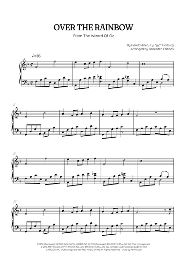 Over The Rainbow (arr. Benzaiten Editions)