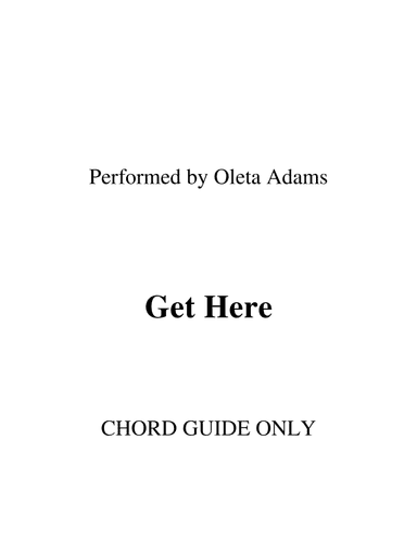Get Here (arr. RWM)
