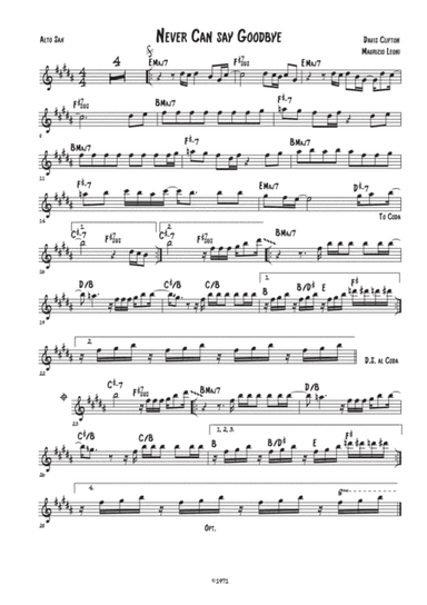 Never Can Say Goodbye (arr. Maurizio Leoni)