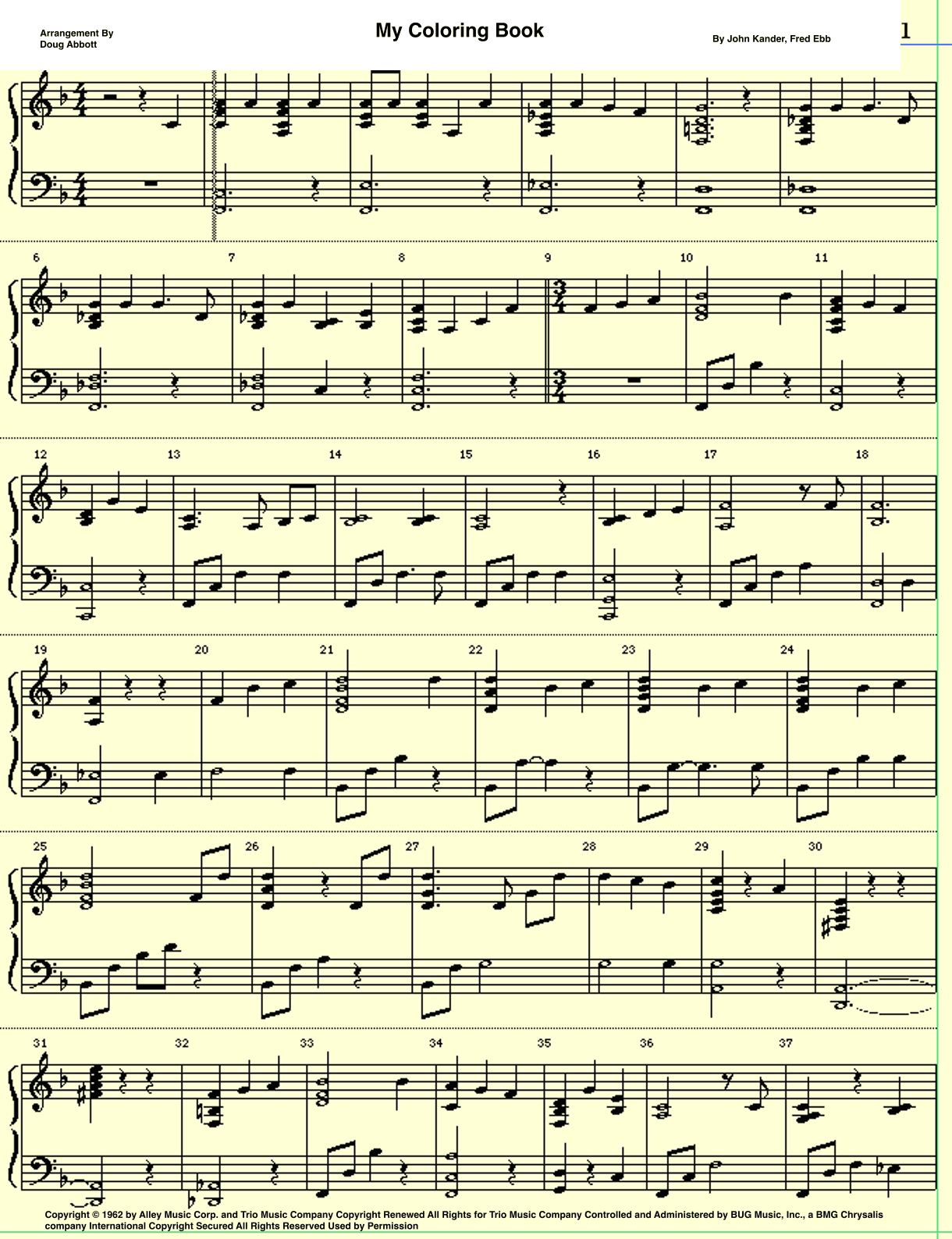 My Coloring Book (arr. Doug Abbott)