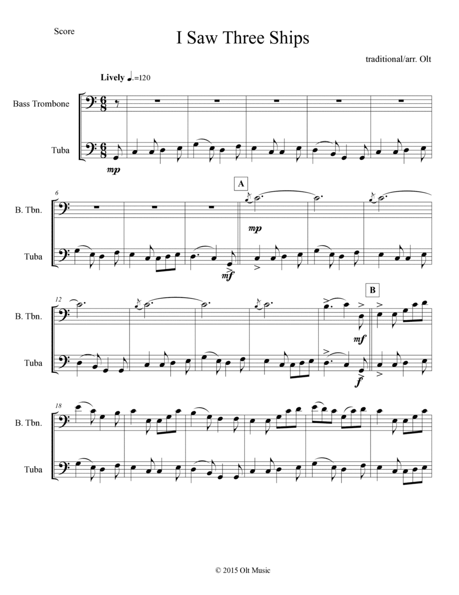 I Saw Three Ships (arr. Tim Olt)