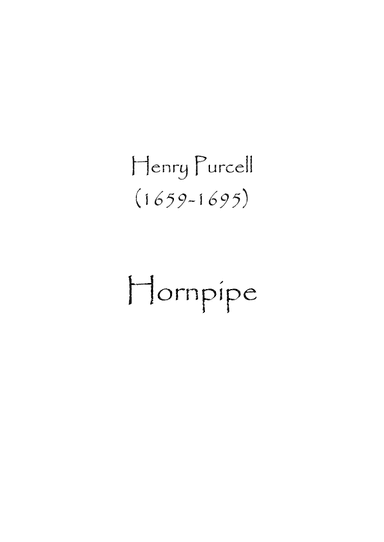 Hornpipe (arr. Spence Bundy)