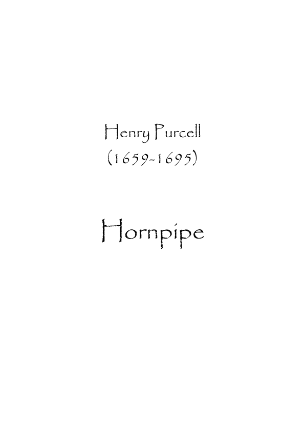 Hornpipe (arr. Spence Bundy)