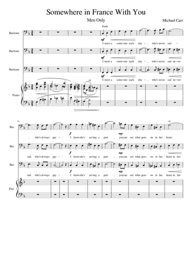 Somewhere In France With You (arr. Tom Potten)