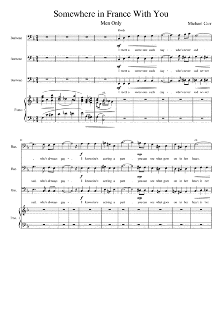Somewhere In France With You (arr. Tom Potten)