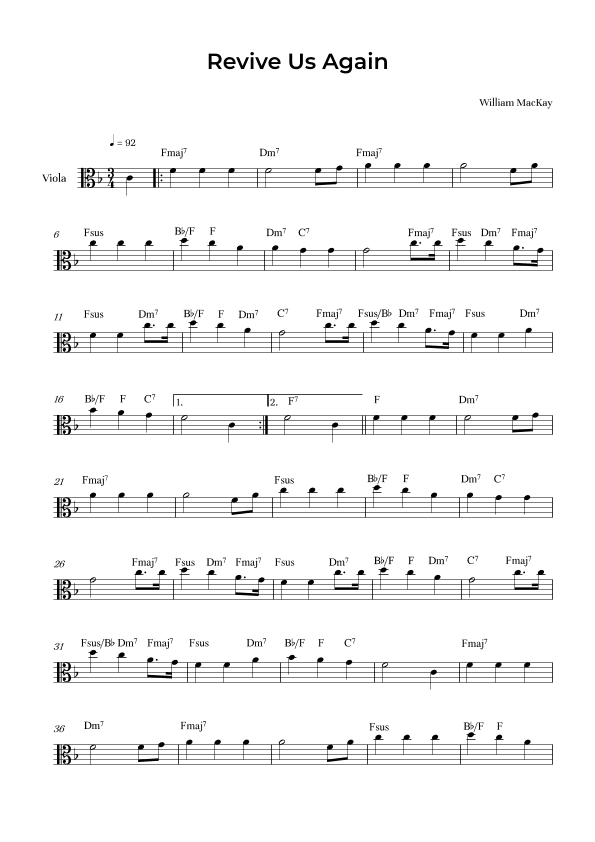 Revive Us Again (arr. Alliance Edition)