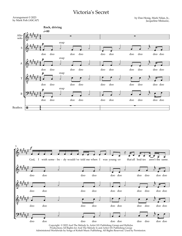 Victoria's Secret (arr. Mark Fish (ASCAP))