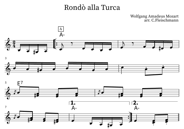 Rondò alla Turca (arr. Christoph Fleischmann)