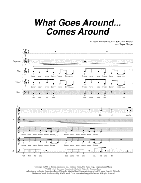 What Goes Around...comes Around Interlude (arr. Bryan Sharpe)