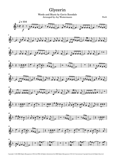 Glycerine (arr. Joy Westermann)