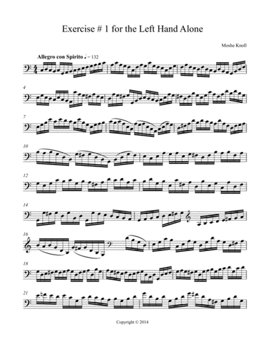 Exercise # 1 for the left hand alone.