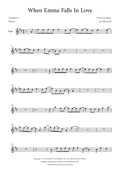 When Emma Falls In Love (arr. BTmusic)