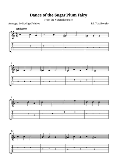 Sugar Plum Fairy theme (arr. Rodrigo Faleiros)