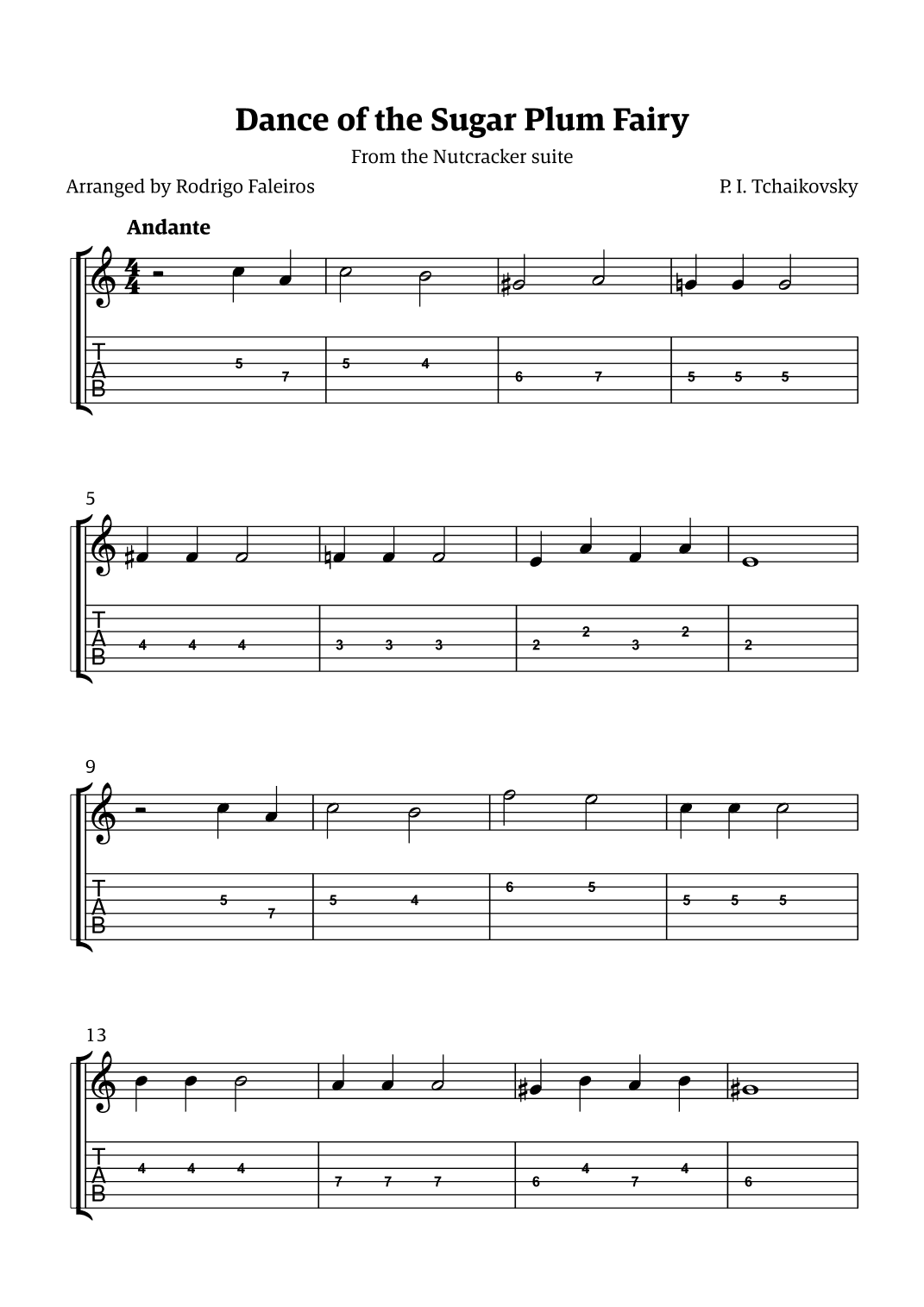 Sugar Plum Fairy theme (arr. Rodrigo Faleiros)