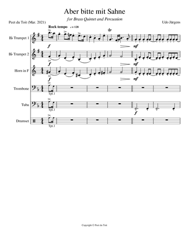 Aber Bitte Mit Sahne (arr. Peet du Toit)