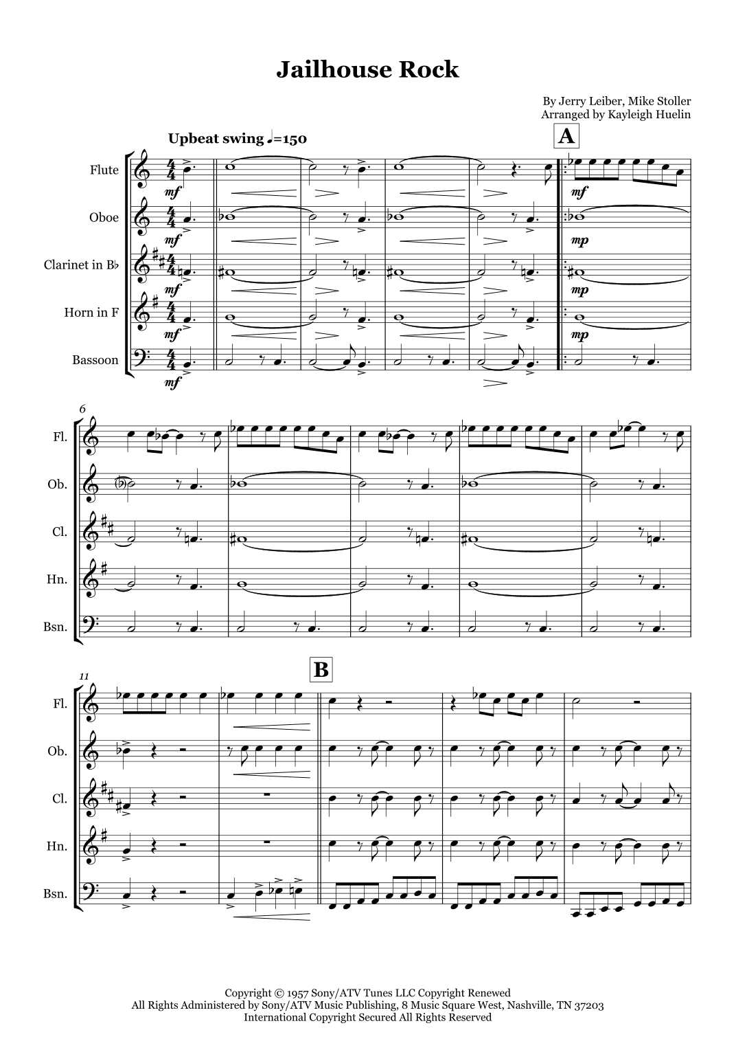 Jailhouse Rock (arr. Kayleigh Huelin)