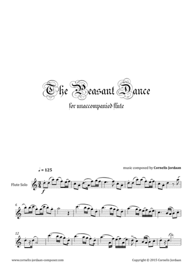 The Peasant Dance, for unaccompanied flute