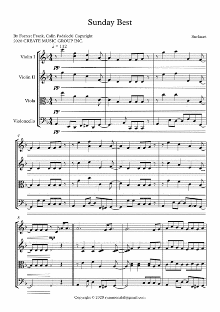Sunday Best (arr. Ryan Hanzel Monakil)
