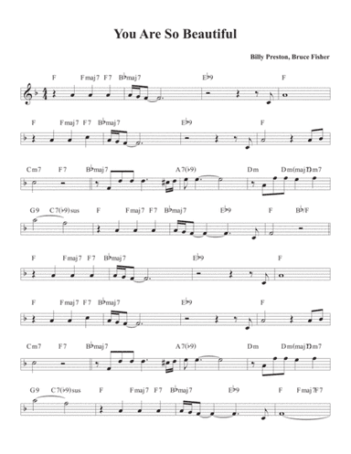 You Are So Beautiful (arr. David M Fagnant)