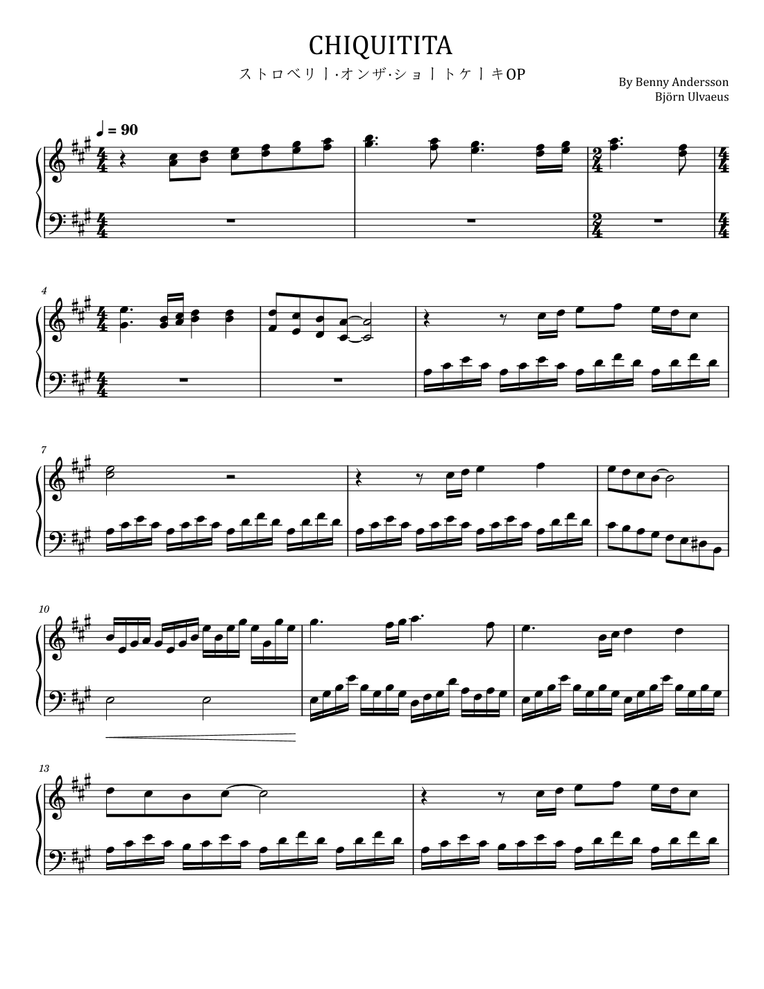 Chiquitita (arr. poon)