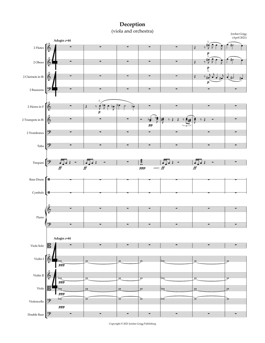 Deception (for viola and orchestra)