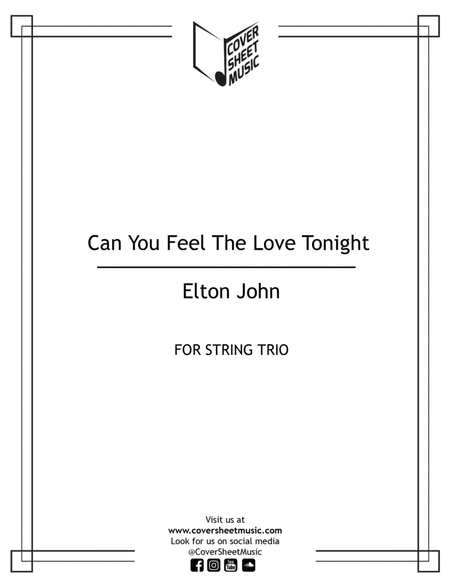 Can You Feel The Love Tonight (arr. Jose Quintana)