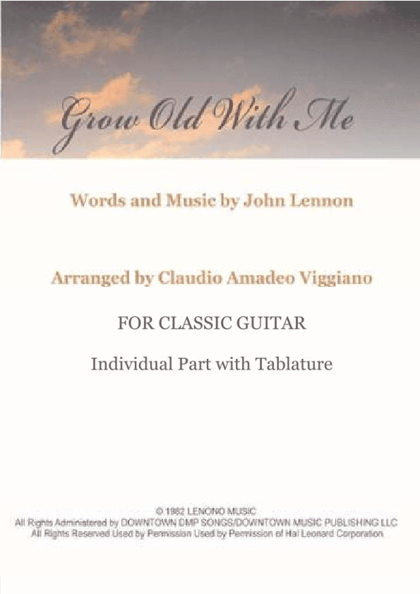 Grow Old With Me (arr. Claudio Amadeo Viggiano)