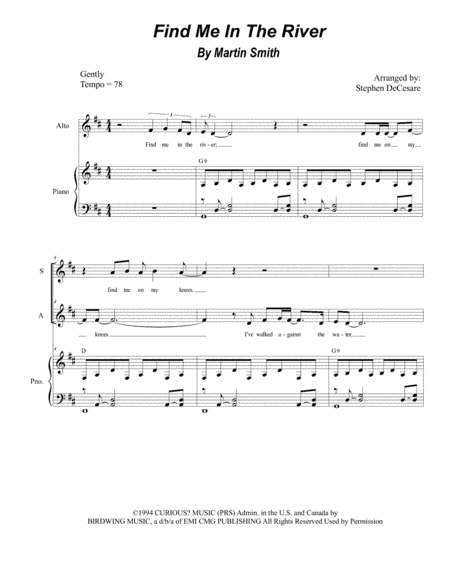 Find Me In The River (arr. Stephen DeCesare)
