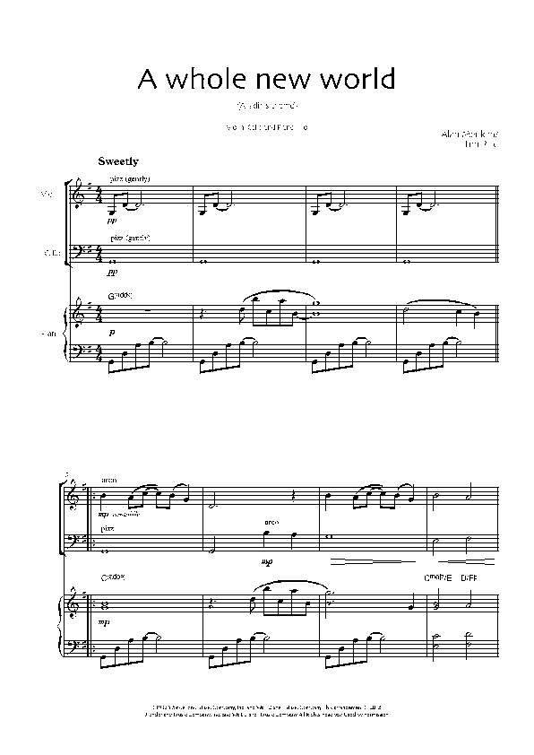 A Whole New World (arr. Robin Hood Editions)