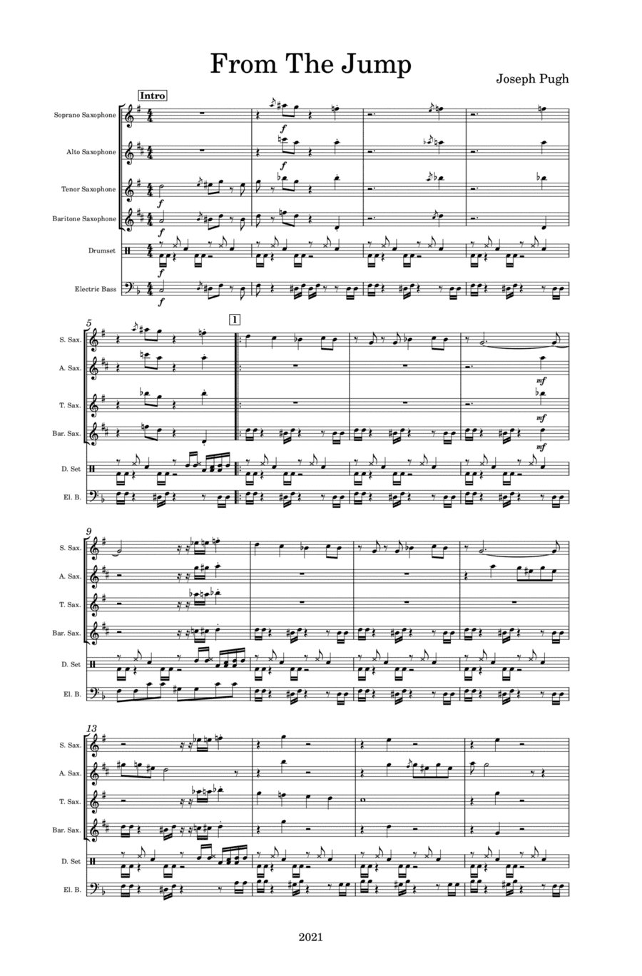 From The Jump (Saxaphone Quartet)