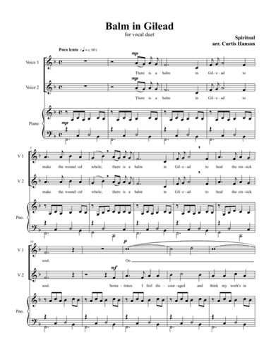 Balm in Gilead (2 pt.) (arr. Curtis Hanson)