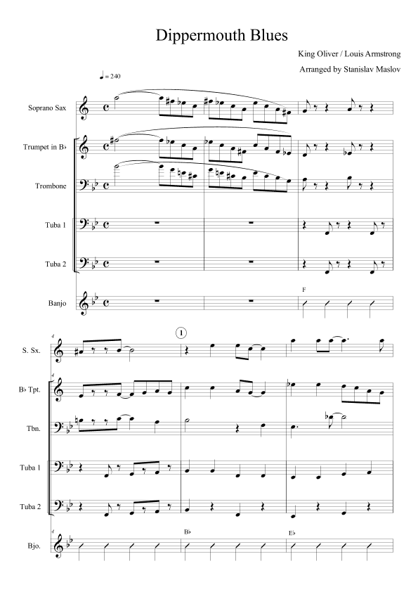 Dixieland Dippermouth Blues Dixie (arr. Stanislav Maslov)