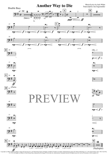 Another Way To Die (arr. Jan Angermüller)