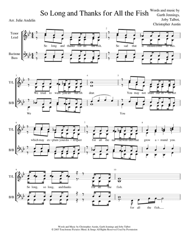 So Long And Thanks For All The Fish (arr. Julie Andelin)