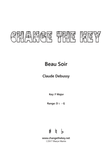 Beau Soir - F Major (arr. Change the Key)