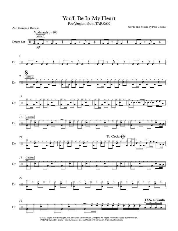 You'll Be In My Heart (pop Version)* (arr. Cameron Duncan)