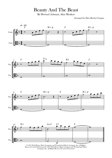 Beauty And The Beast (arr. Davi Rocha Campos)