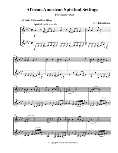 Clarinet Duet - Spiritual Settings (arr. John Gibson)
