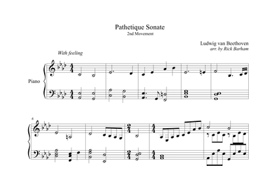 Pathetique Sonata (2nd Movement Theme) (arr. Rick Barham)