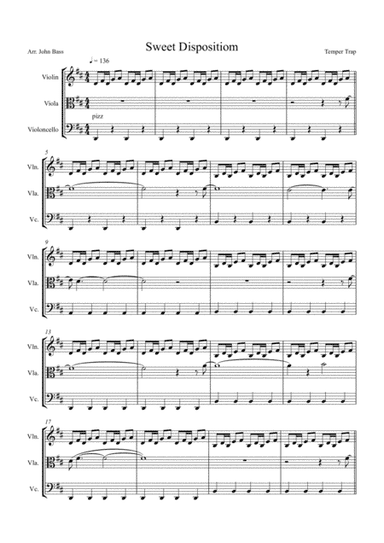 Sweet Disposition (arr. John Bass)