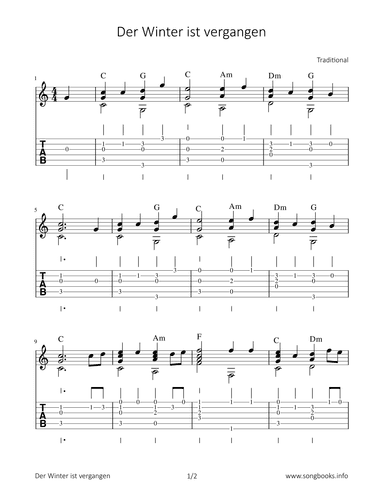 Der Winter ist vergangen (arr. Bettina Schipp)