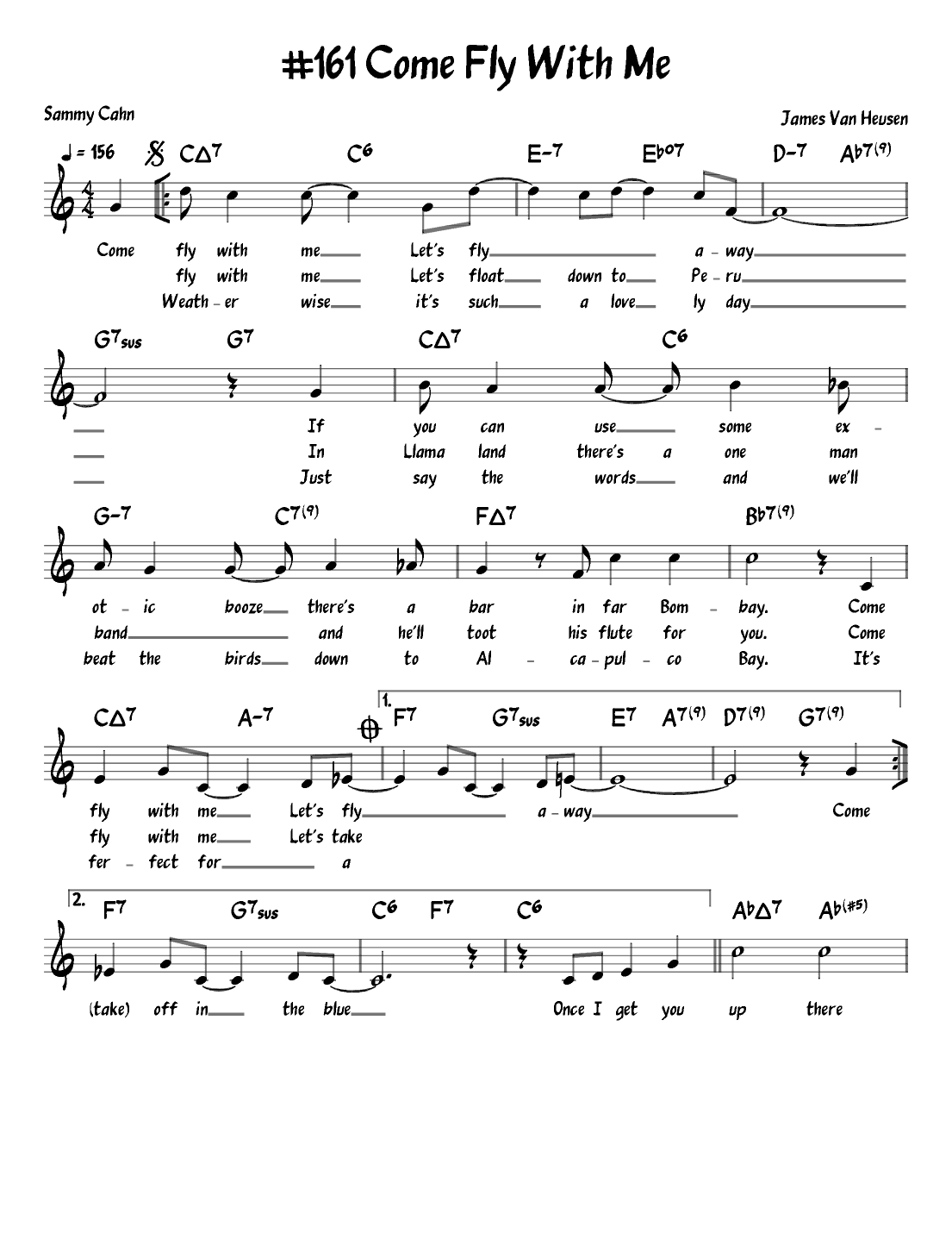 Come Fly With Me (arr. John Fries)