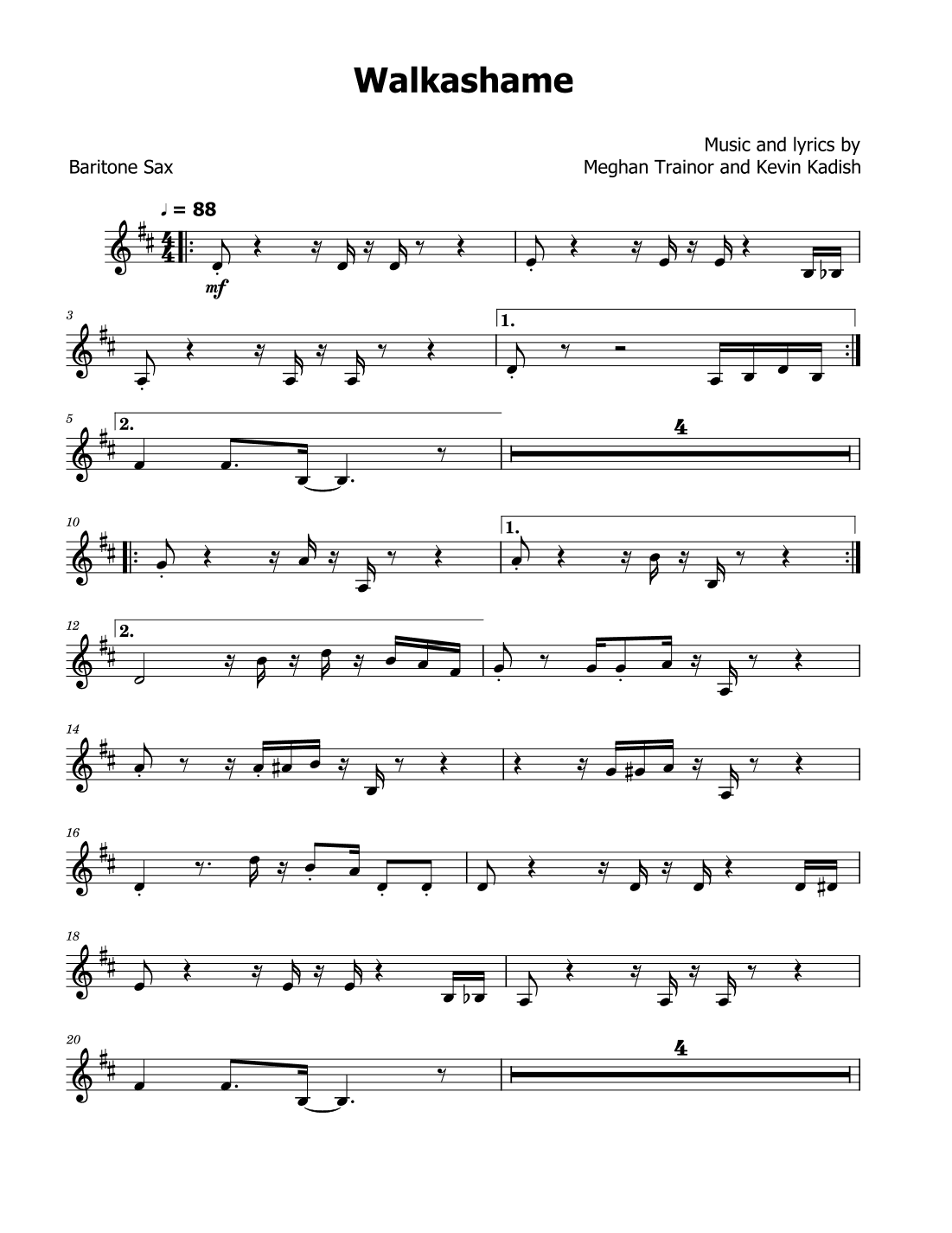 Walkashame (arr. David Lartey)