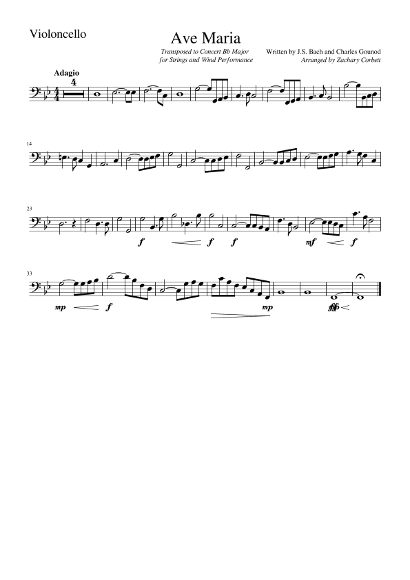 Ave Maria (arr. Zachary Corbett)