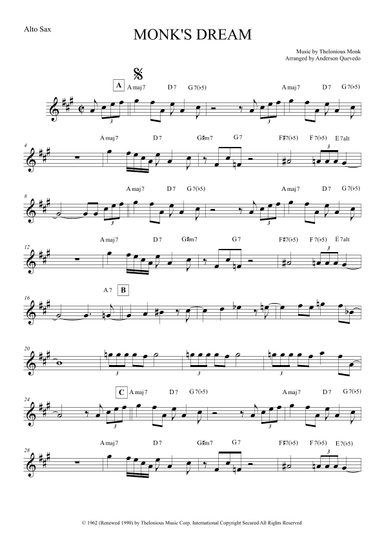 Monk's Dream (arr. Anderson Quevedo)