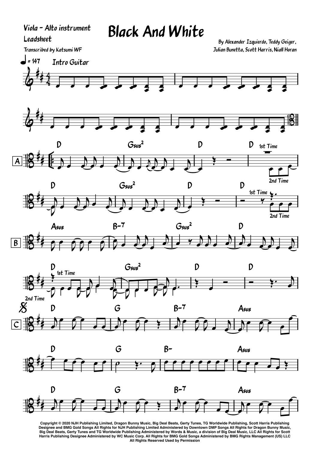 Black And White (arr. Katsumi WF)